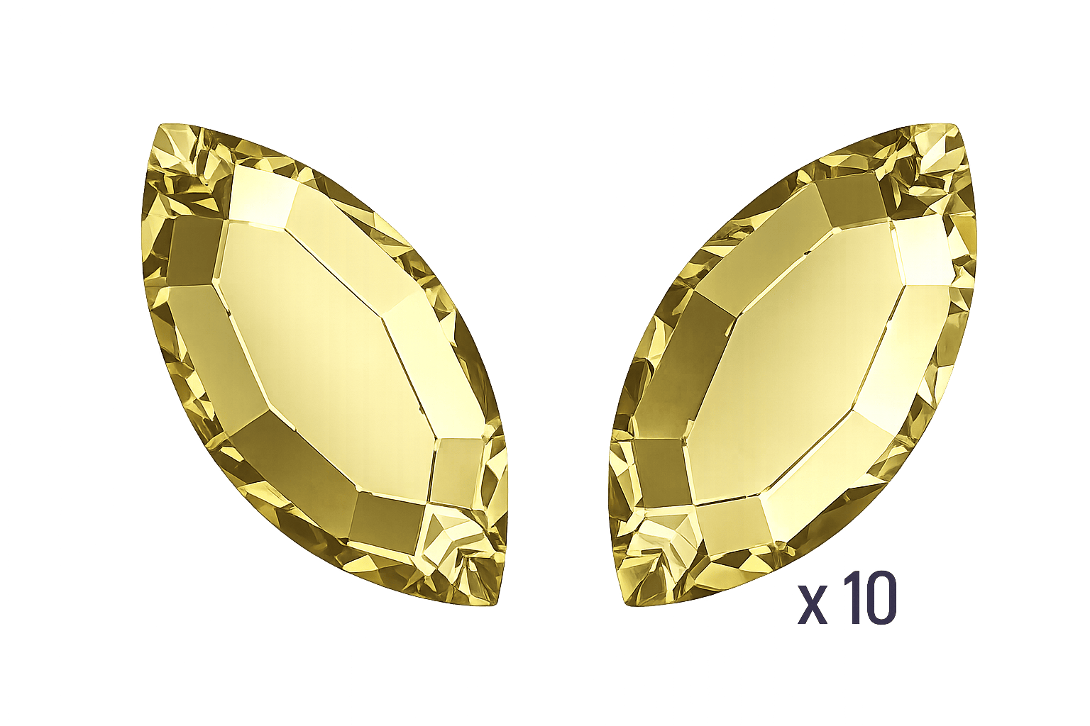 ReCreated_Dark_Jonquil_navette_swarovski_Crystal_papillon_butterfly_strass_dentaire_tooth_gems