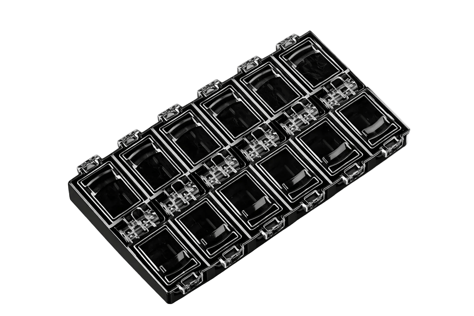 dental tooth gems box storage black