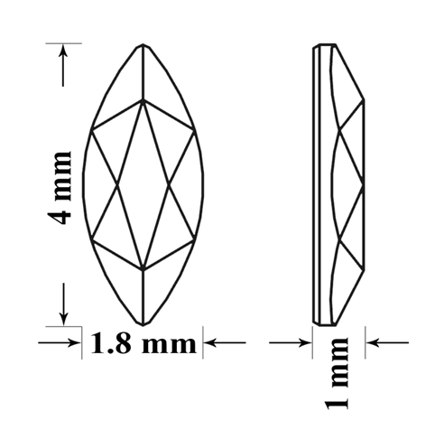 marquise butterfly crystal tooth gems