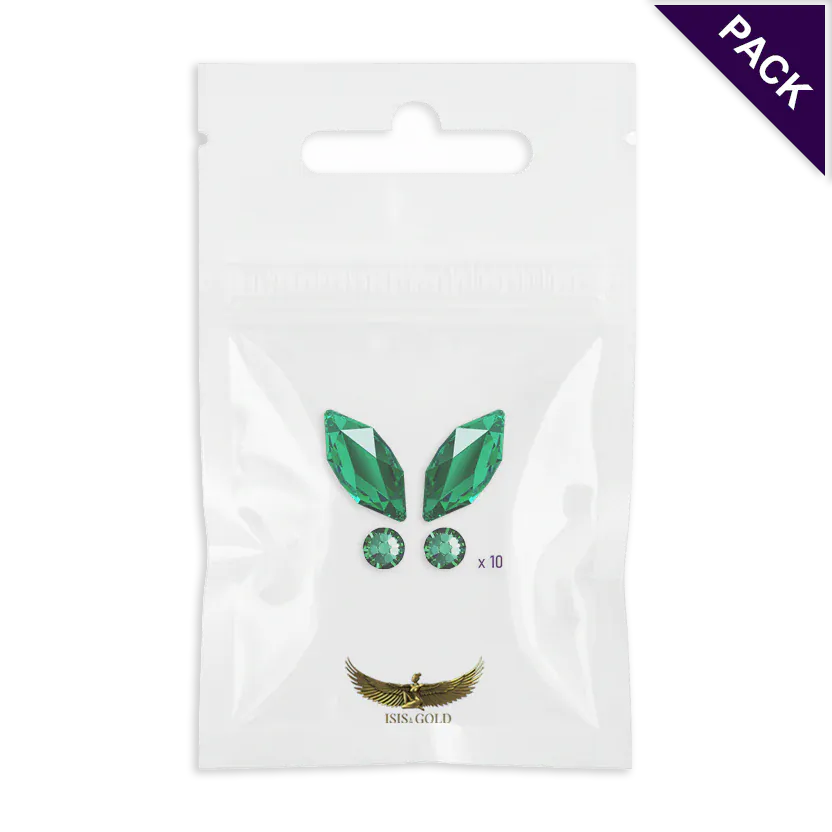papillon_Butterfly_tooth_gems_emerald-Swarovski_10pcs