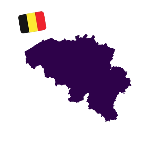 Belgium tooth gems map