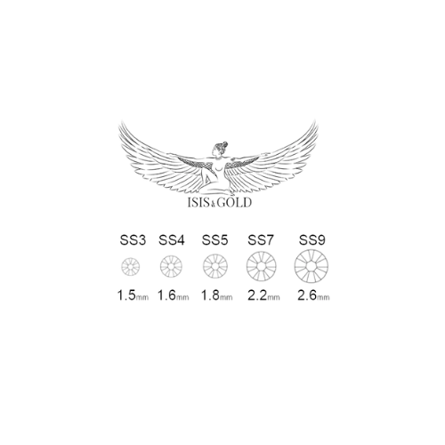 size guide swarovski tooth gems
