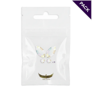 Butterfly tooth gems AB Swarovski (10pcs)