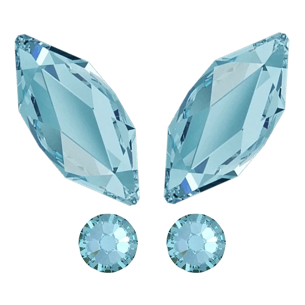 Butterfly Tooth Gems Pack Aquamarine