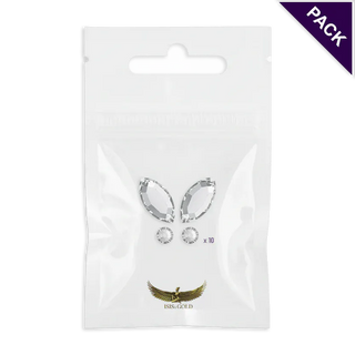Vlinder tooth gems Crystal Swarovski (Set van 10)