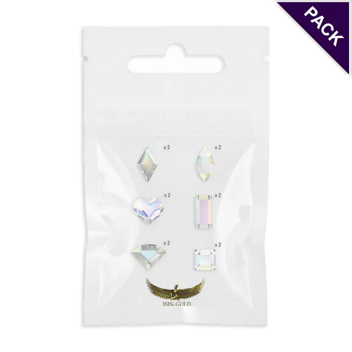 Crystal AB Shapes Tooth Gems Pack