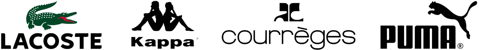 Isisngold's collaboration brands for teeth jewelry and tooth gems, Lacoste, Kappa, courrèges and puma tooth gems