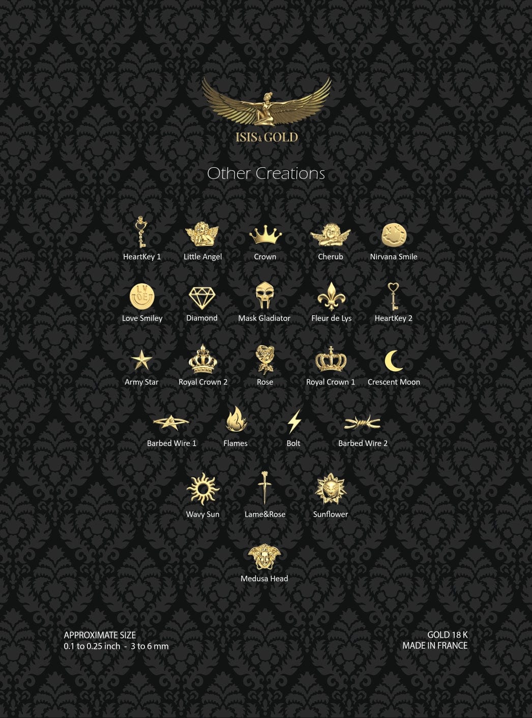 OTHERS CREATIONS COLLECTION TOOTH GEMS : YELLOW GOLD