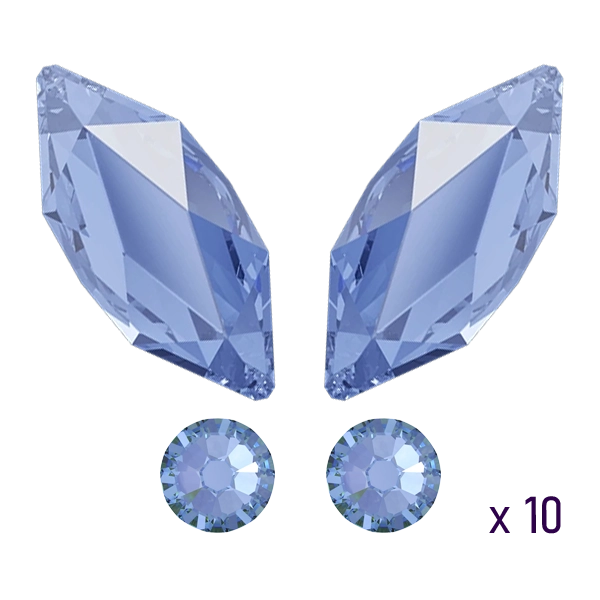 Blue butterfly tooth gems pack, tooth gem ideas in blue