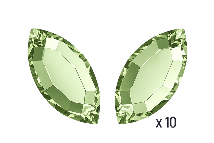 ReCreated_Peridot_navette__swarovski__Crystal_papillon_butterfly_strass_dentaire_tooth_gems_ lead freee