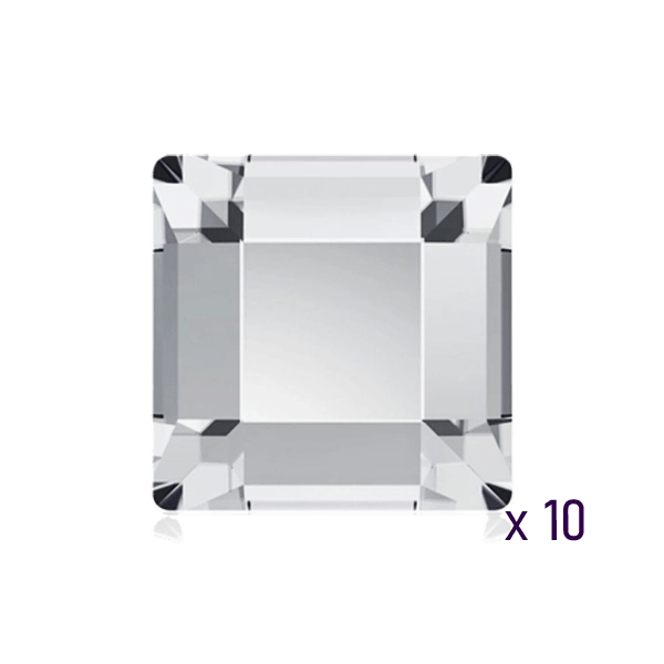 Square crystal tooth gems