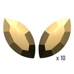 Swarovski Navette Aurum tooth gems