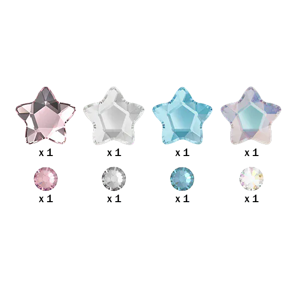 Swarovski Star Collection Mix Colors Small Pack Tooth Gems