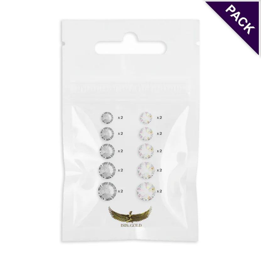 Swarovski Crystal &amp; Crystal AB Size Mix Tooth Gems