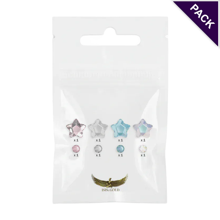 Pack de Gemas Dentales de Cristal Swarovski "Colección Estrella" Colores Surtidos