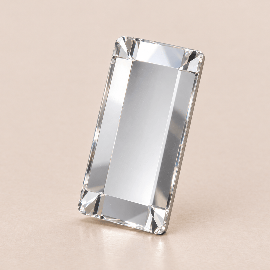 Swarovski Baguette Crystal Tooth gems — shown greatly enlarged