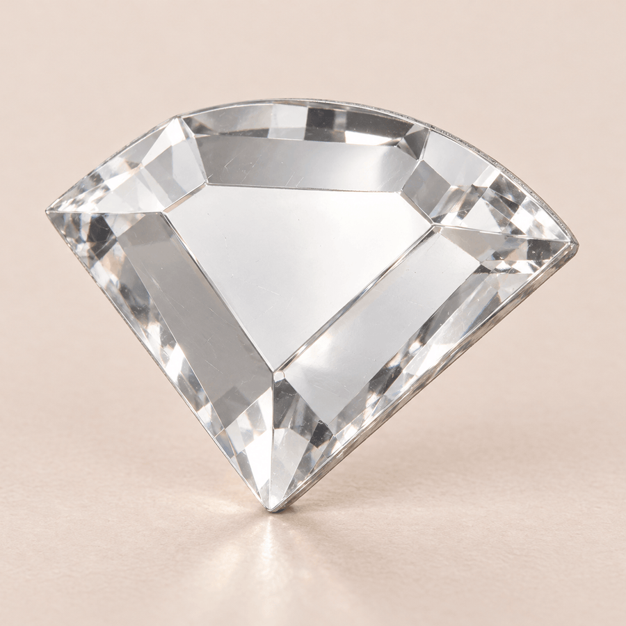 Swarovski Connector Diamond  Crystal Tooth gems — shown greatly enlarged