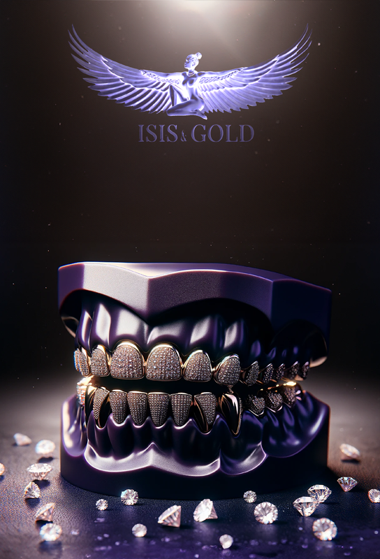 diamond gold grillz, diamond teeth