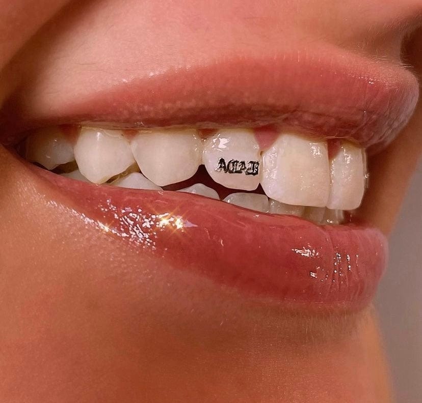 ACAB full word tooth gems © ISISNGOLD - Isis&gold