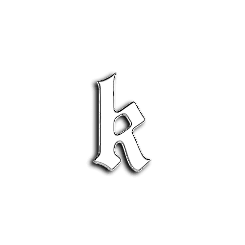 Letras del abecedario K Joya dental