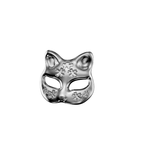 Bijoux dentaire Isis&gold Or blanc / White gold Kitsune Mask tooth gems