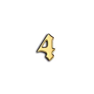 "4" tandjuweel - Geelgoud