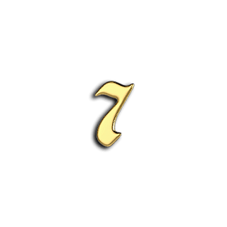 Numéro 7 bijou dentaire - Or jaune
