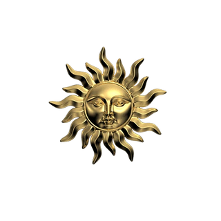 Rostro Solar Celestial joya dental - Oro amarillo