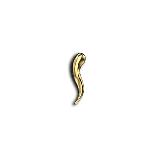 Cornicello tandjuweel - Geelgoud