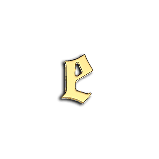 Letras del alfabeto E joya dental - Oro amarillo