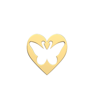 Corazones Mariposa 2 joya dental - Oro amarillo