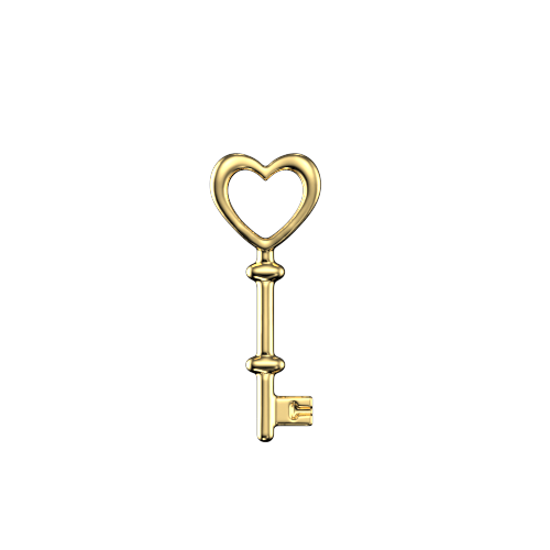 Bijoux dentaire Isis&gold Or jaune / Yellow gold Heartkey 2 tooth gems