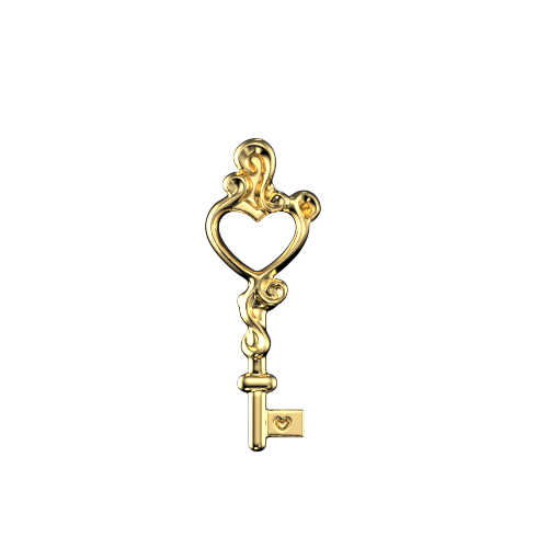 Bijoux dentaire Isis&gold Or jaune / Yellow gold Heartkey tooth gems