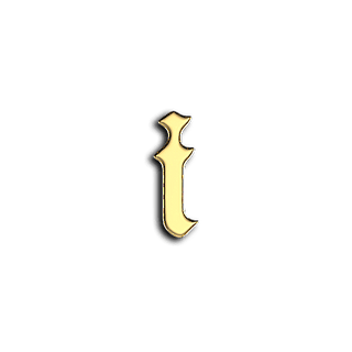Lettres alphabet I bijou dentaire - Or jaune