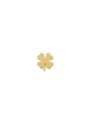 Mini 4-blättriges Kleeblatt Zahnschmuck - Gelbgold