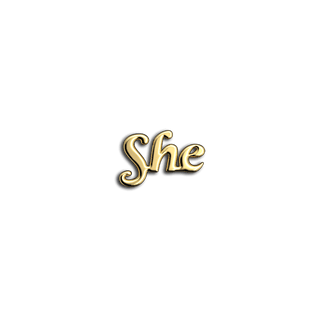 Palabra She joya dental - Oro amarillo