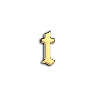Tandjuweel Letter T - Geelgoud