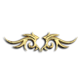 Tribal 15 Joya dental (2 piezas) - Oro amarillo