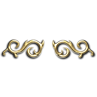 Tribal 28 teeth jewelry( 2 pcs ) - Yellow gold