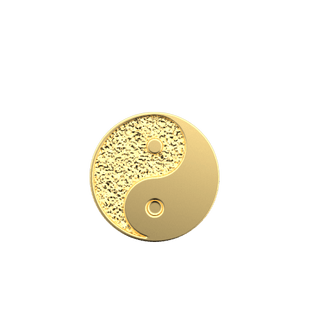 Yin Yang tandjuweel - Geelgoud