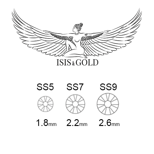 Isis&gold Swarovski 2058 Light Silk (50 pieces) Strass dentaire / tooth gems