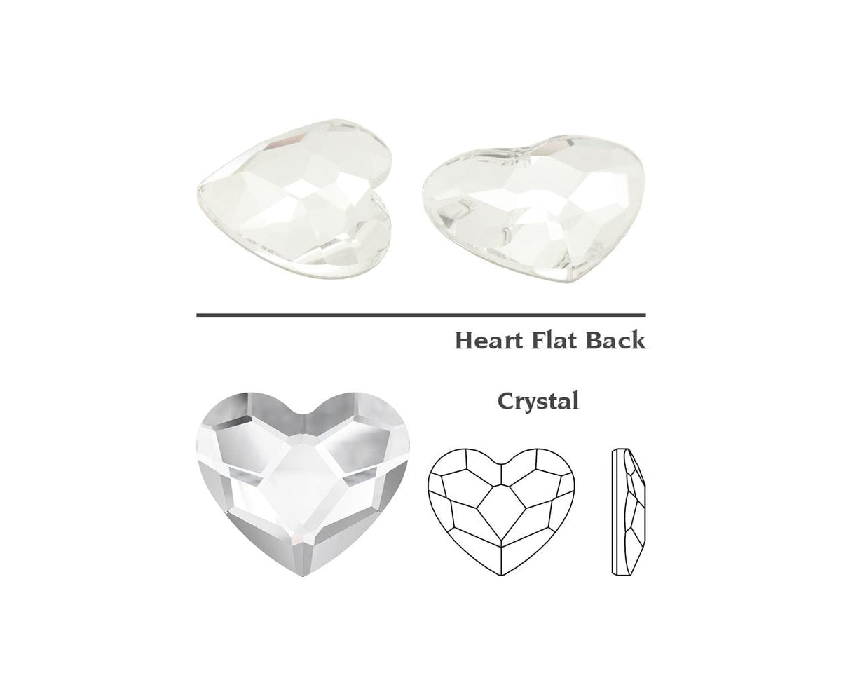 Swarovski 2808 Heart 3.6mm Crystal (10 pieces) tooth gems