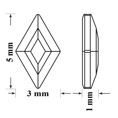 Swarovski Diamond Shape Crystal Tooth gems