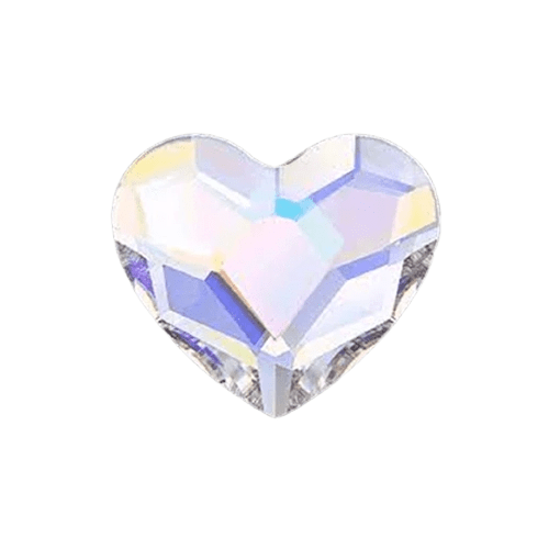 Swarovski Heart Crystal AB tooth gems
