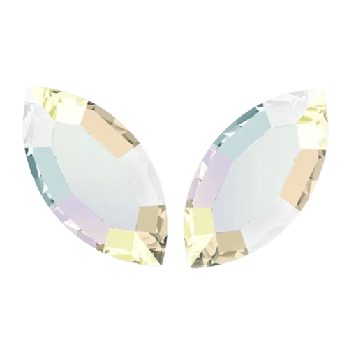 Strass dentaire Swarovski Navette Crystal aurore boréale