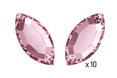 Swarovski Navette Light Rose tooth gems