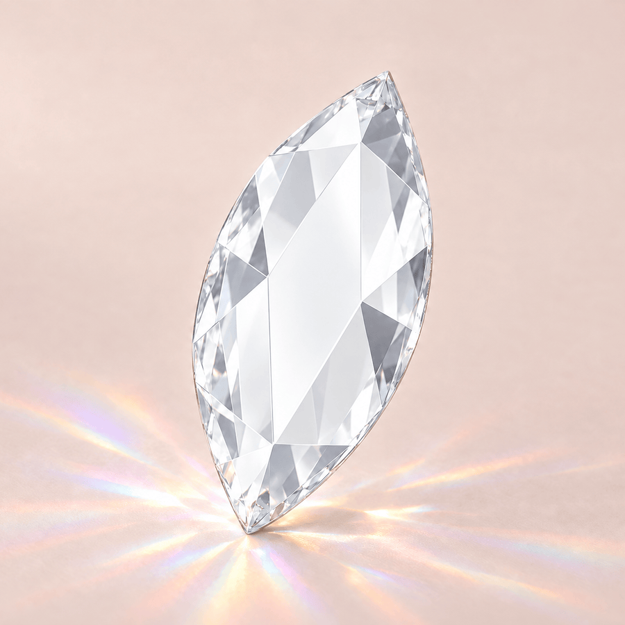 Swarovski Marquise Crystal Tooth gems — shown greatly enlarged