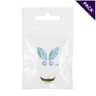 Tooth Gems Mariposa con Cristales Swarovski Aguamarina (10 unidades)