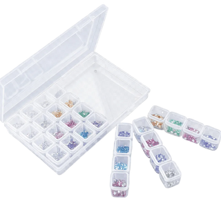 Transparent Dental Gem Storage Box – 28 Compartments Organizer