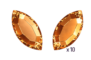 Swarovski Navette Dark Orange zahnschmuck